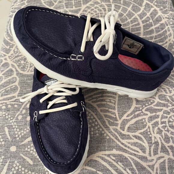 Skechers On-The-Go Blue Docker Shoes Womens Size 6.5 - Picture 3 of 13